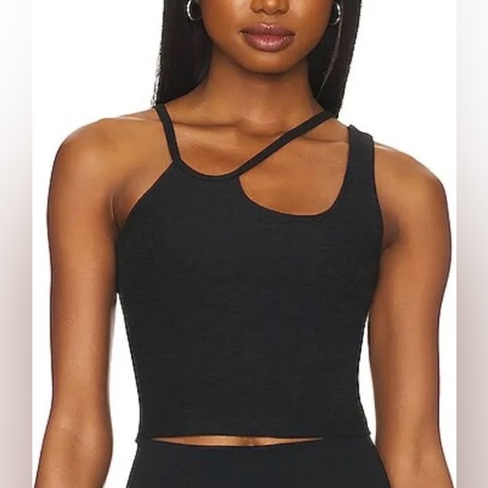 Beyond Yoga Spacedye Shapeshift Cropped Tank in Darkest Night NEW WITH TAGS